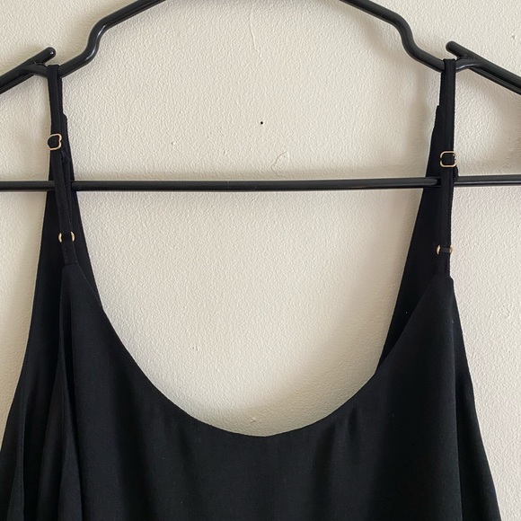 Target A New Day Flowy Lined Black Tank Top V Neck - Picture 2 of 3